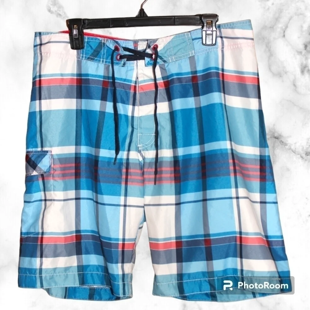 Old Navy Plaid Swim Trunks